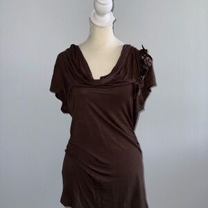 Wrapper Brown Top w Bows